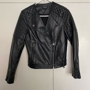 Topshop faux leather jacket.